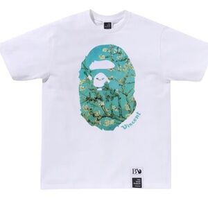 BAPE x Van Gogh Museum Ape Head Canvas Art VI Tee White (Limited Edition) S
